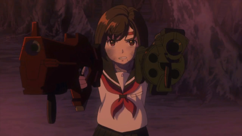 Schoolgirls with guns. What else could anyone ask for?